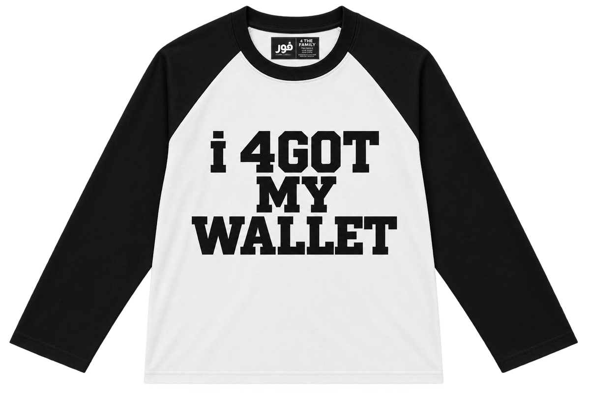 I 4GOT MY WALLET LONG-SLEEVE BLACK